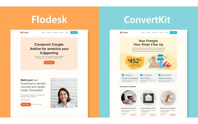 Flodesk email templates compared to ConvertKit templates