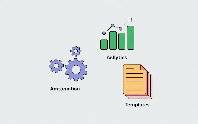 Best free email marketing platforms and tools visualised in simple icons.