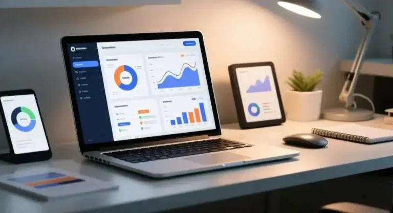 Digital marketing product examples workspace with templates and marketing icons.
