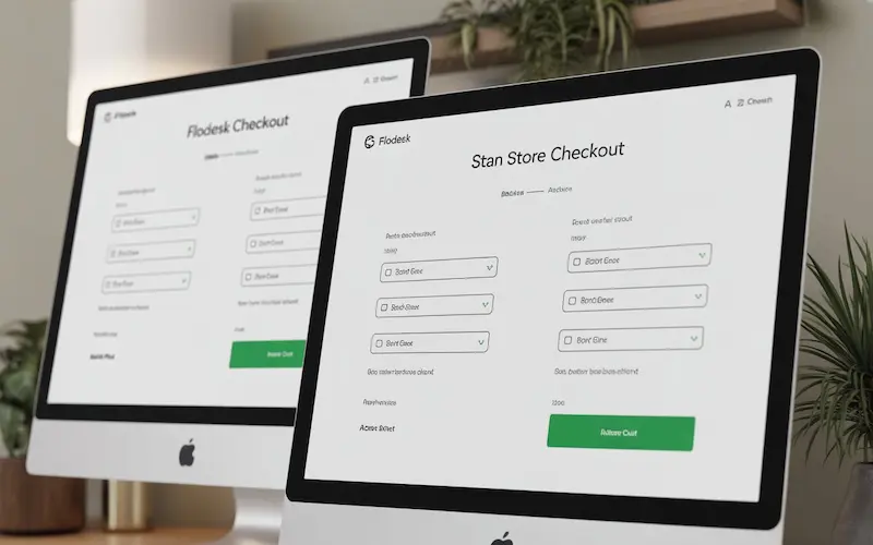 Flodesk checkout vs Stan Store checkout forms