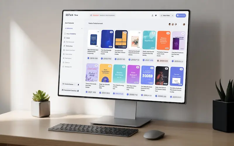 Stan Store dashboard with digital products